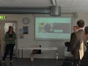 Stine Linde fra Erhvervsakademi Sjælland og Kirsten Warming fra KEA holder oplæg om EA-viden